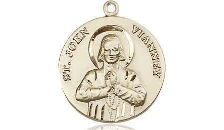 14kt Gold Saint John Vianney Medal