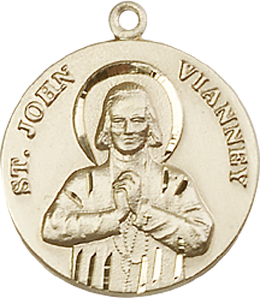 14kt Gold Saint John Vianney Medal