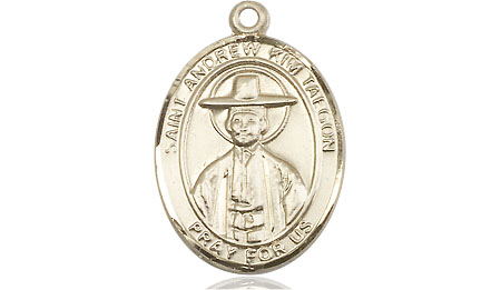 14kt Gold Saint Andrew Kim Taegon Medal