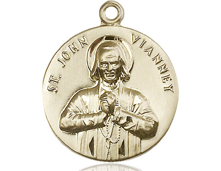 14kt Gold Saint John Vianney Medal