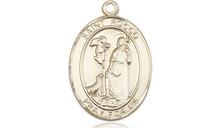 14kt Gold Saint Rocco Medal