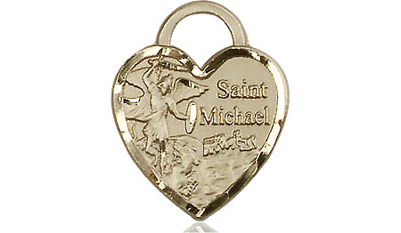 14kt Gold Saint Michael the Archangel Medal