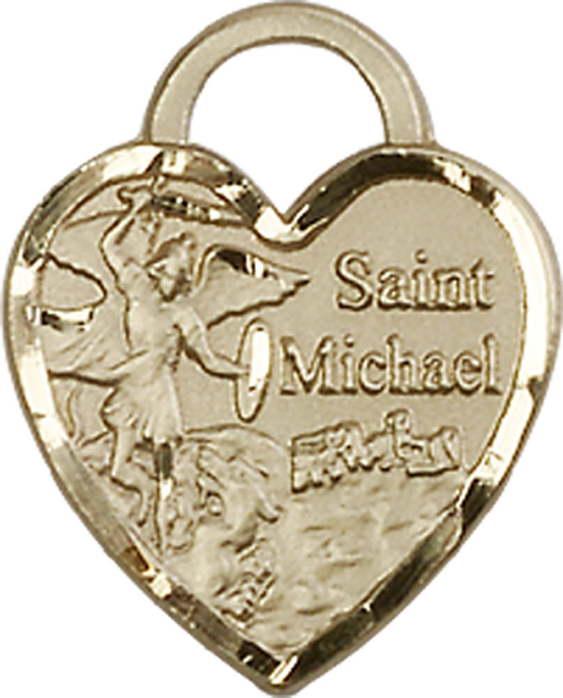 14kt Gold Saint Michael the Archangel Medal