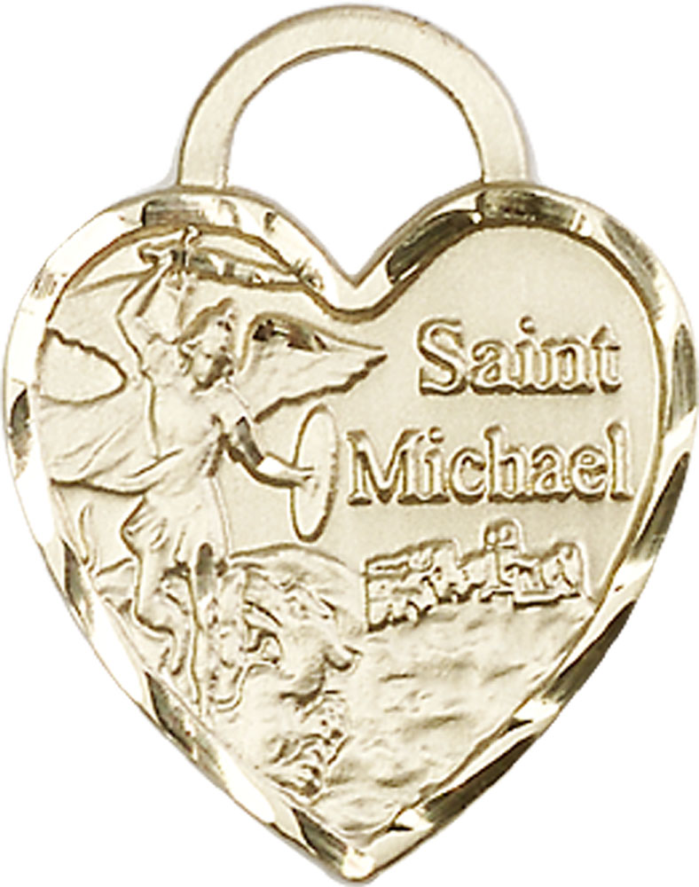 14kt Gold Saint Michael the Archangel Medal