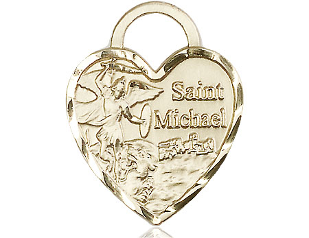 14kt Gold Saint Michael the Archangel Medal