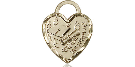 14kt Gold Graduation Heart Medal