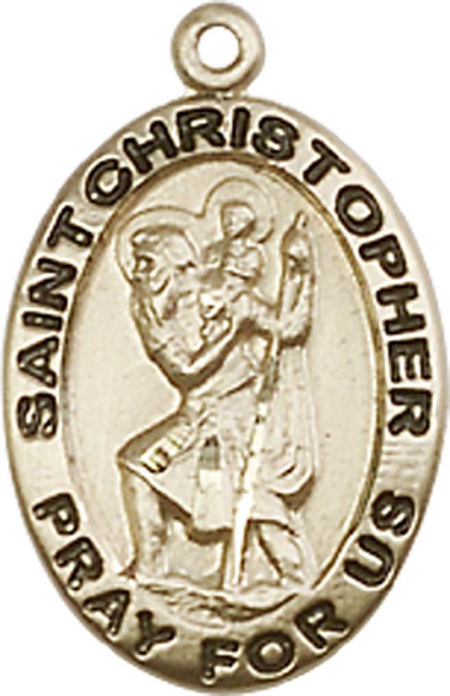 14kt Gold Saint Christopher Medal