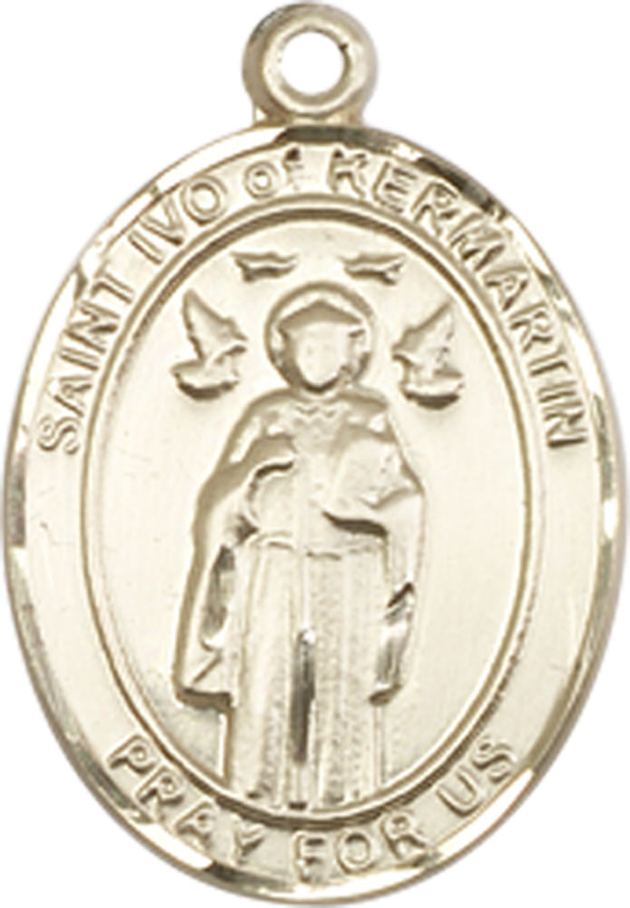 14kt Gold Saint Ivo Medal