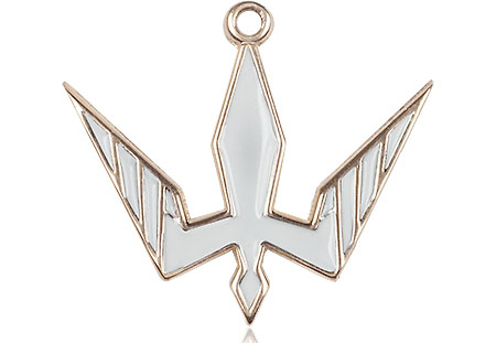 14kt Gold Holy Spirit Medal