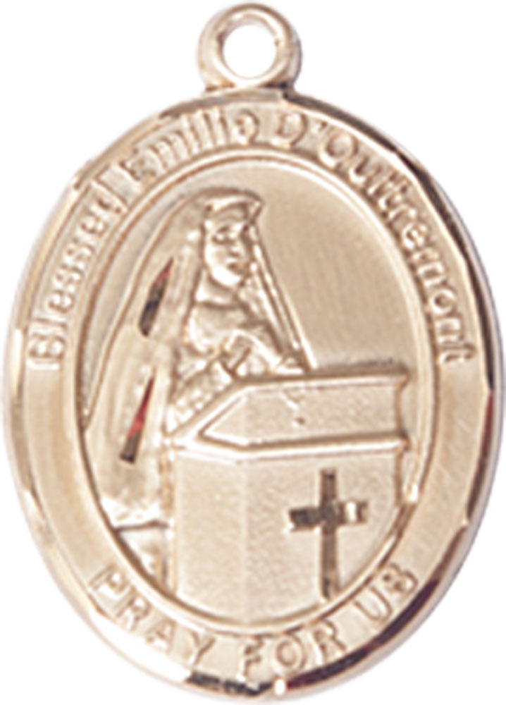 14kt Gold Blessed Emilee Doultremont Medal