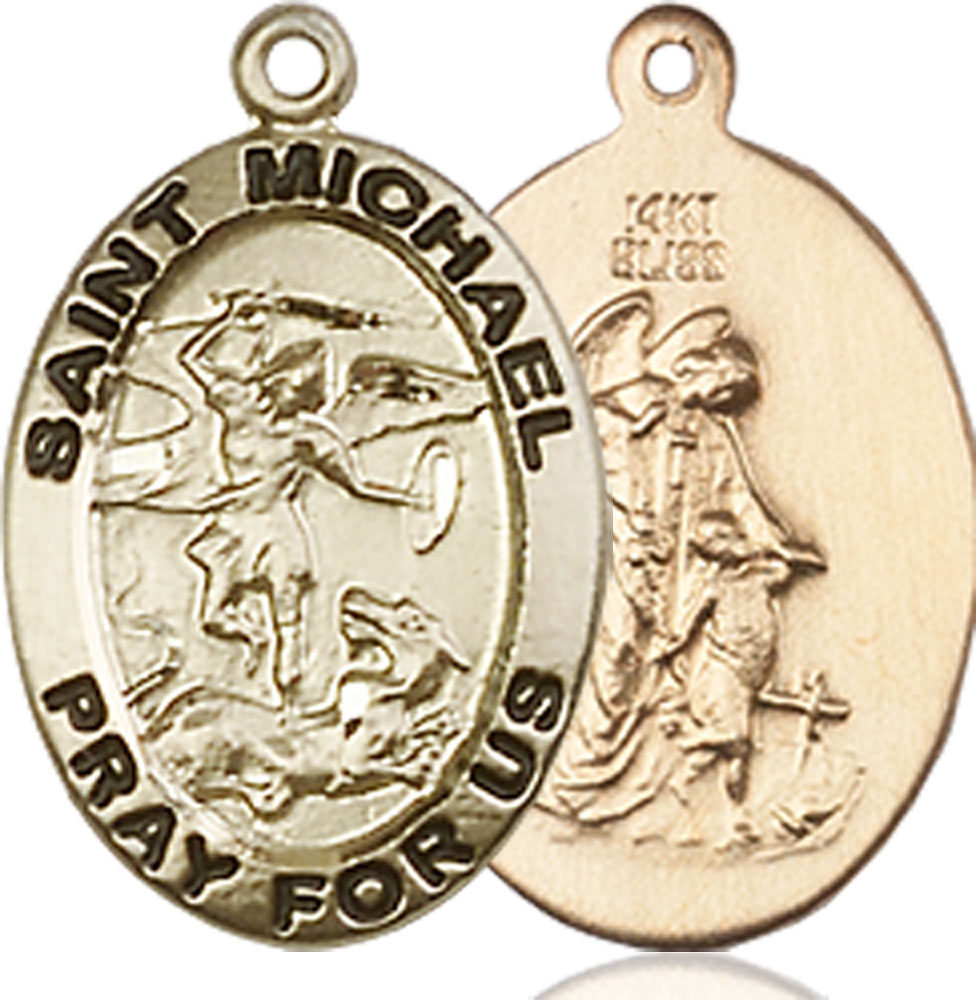 14kt Gold Saint Michael the Archangel Medal