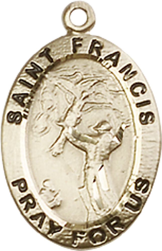 14kt Gold Saint Francis of Assisi Medal