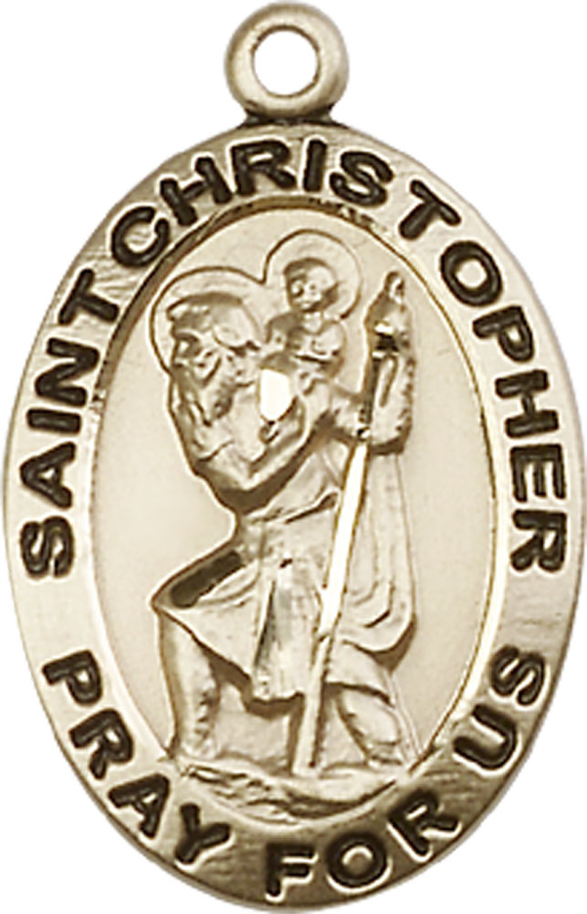 14kt Gold Saint Christopher Medal