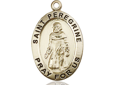 14kt Gold Saint Peregrine Medal