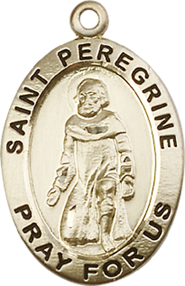 14kt Gold Saint Peregrine Medal