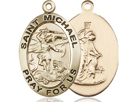 14kt Gold Saint Michael the Archangel Medal