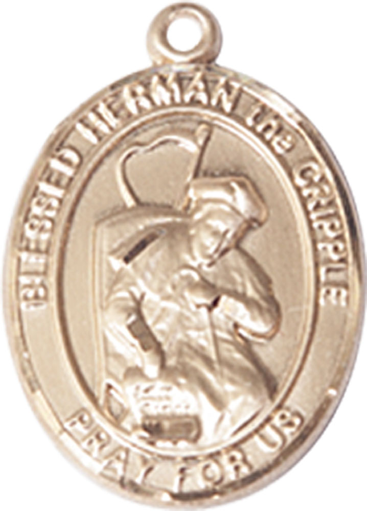 14kt Gold Blessed Herman the Cripple Medal