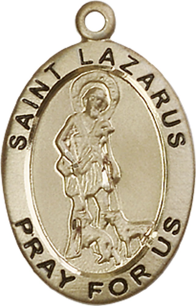 14kt Gold Saint Lazarus Medal