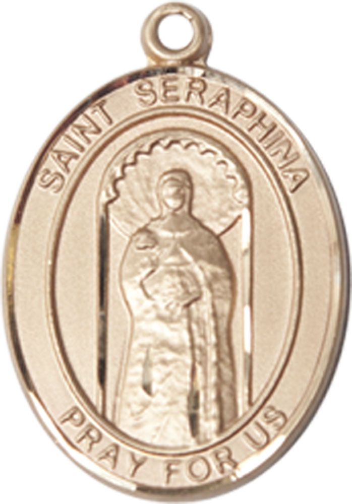 14kt Gold Saint Seraphina Medal