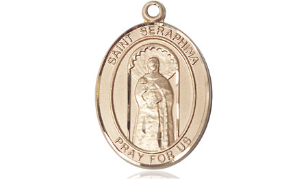 14kt Gold Saint Seraphina Medal