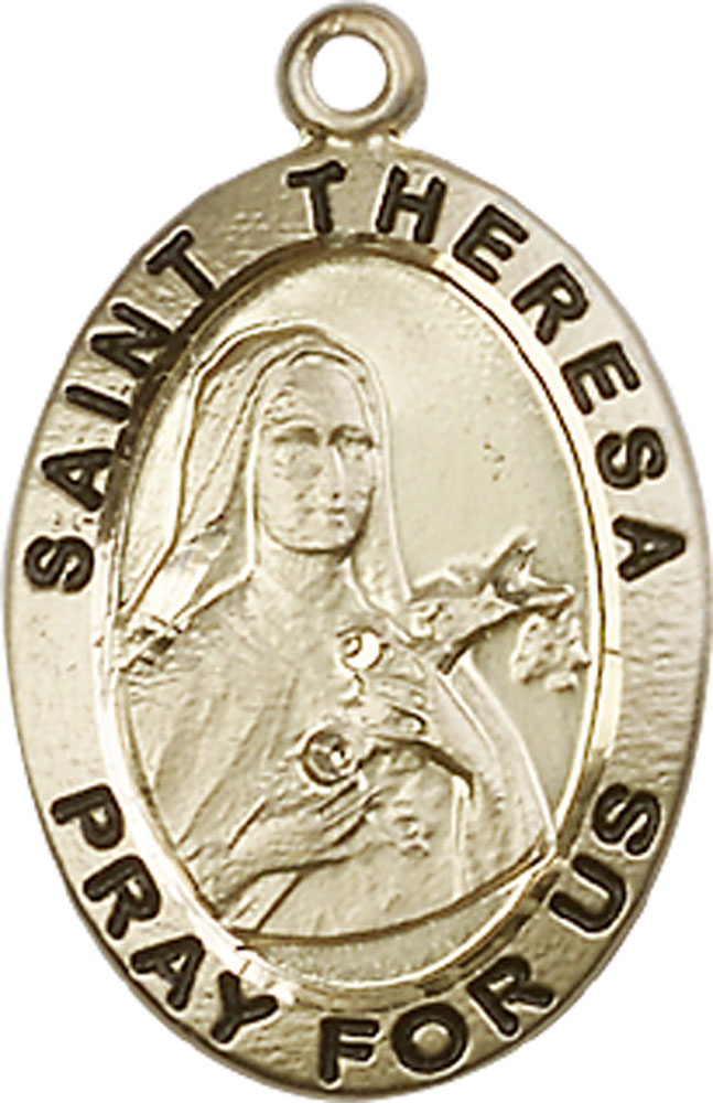 14kt Gold Saint Theresa Medal