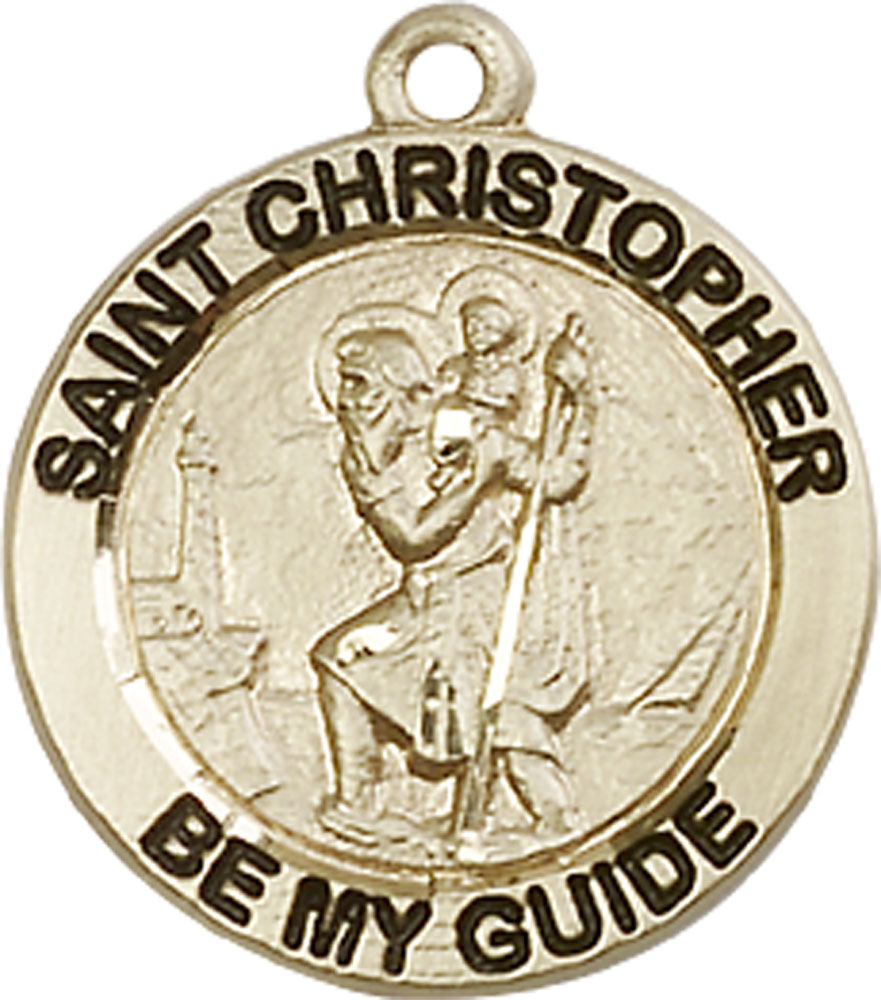 14kt Gold Saint Christopher Medal