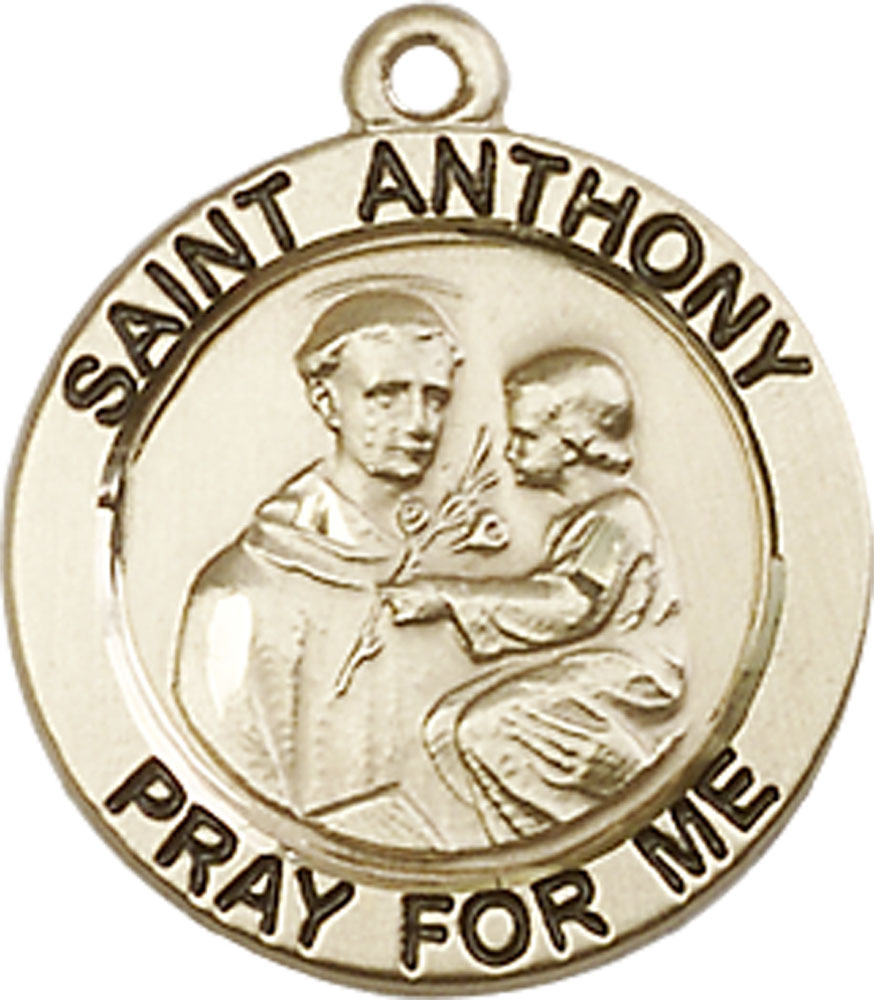 14kt Gold Saint Anthony of Padua Medal