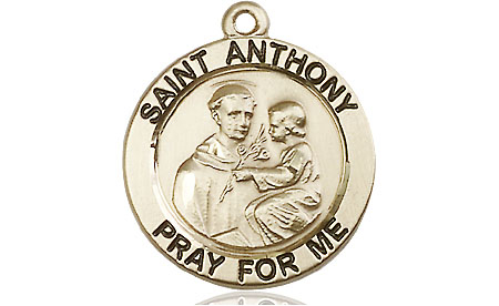 14kt Gold Saint Anthony of Padua Medal
