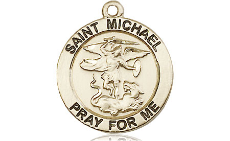 14kt Gold Saint Michael the Archangel Medal