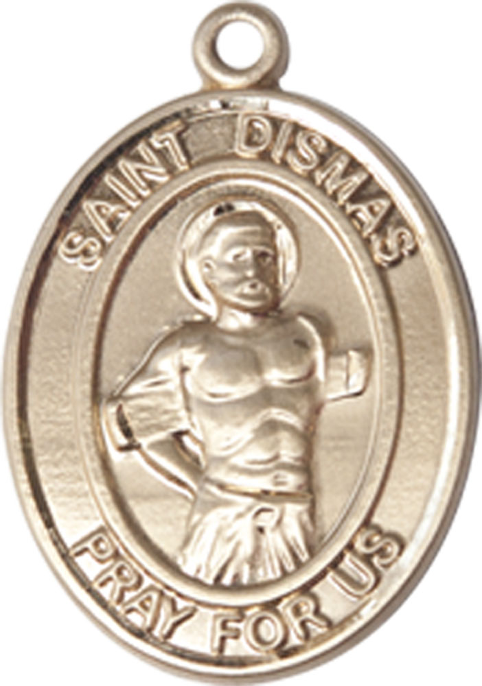 14kt Gold Saint Dismas Medal