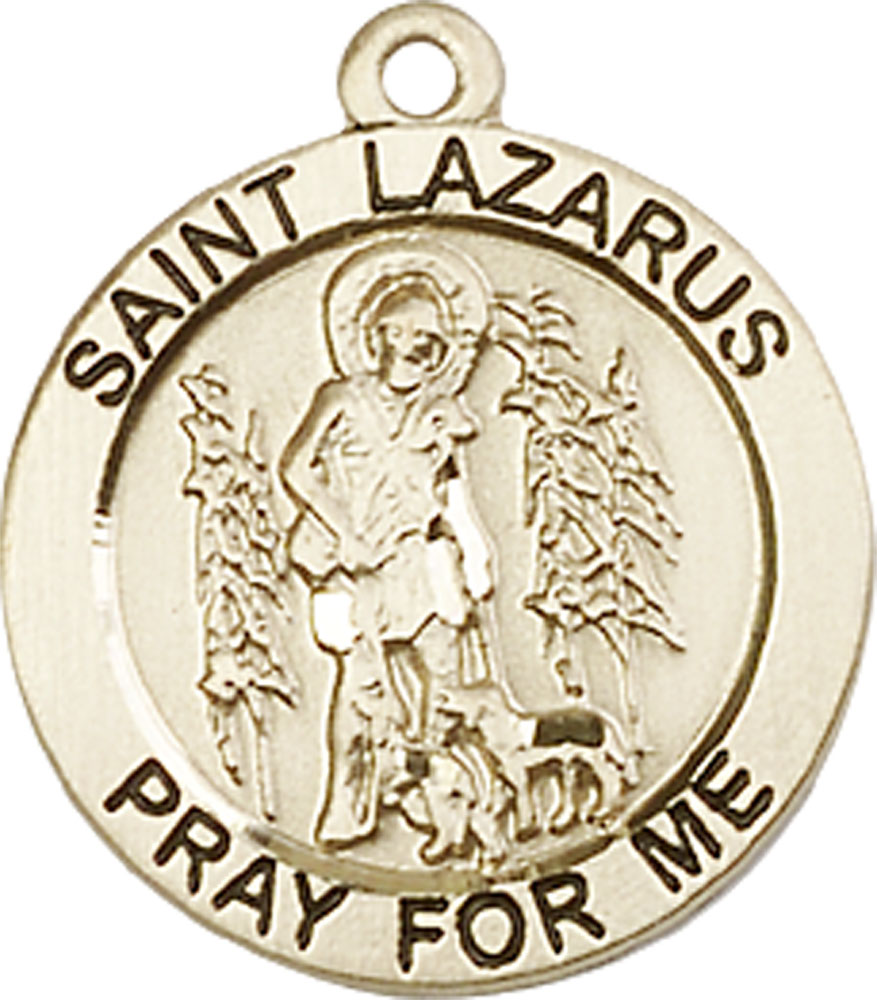 14kt Gold Saint Lazarus Medal