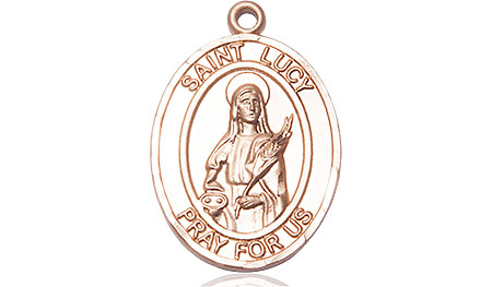 14kt Gold Saint Lucy Medal