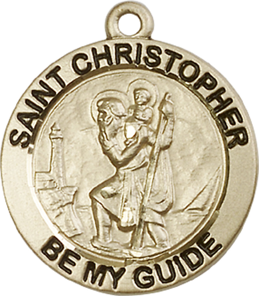 14kt Gold Saint Christopher Medal