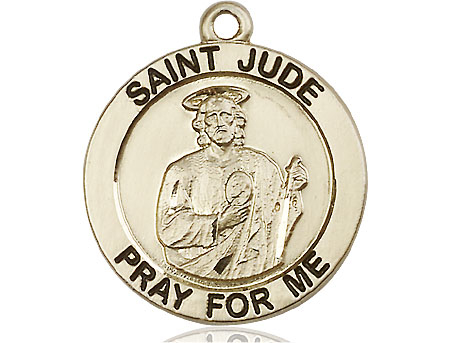 14kt Gold Saint Jude Medal