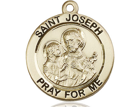 14kt Gold Saint Joseph Medal