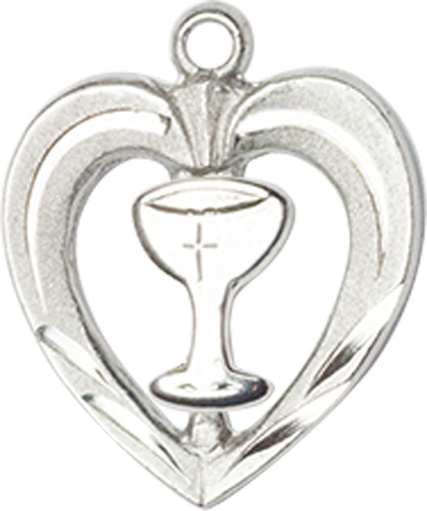 Sterling Silver Heart / Chalice Medal