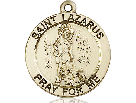 14kt Gold Saint Lazarus Medal