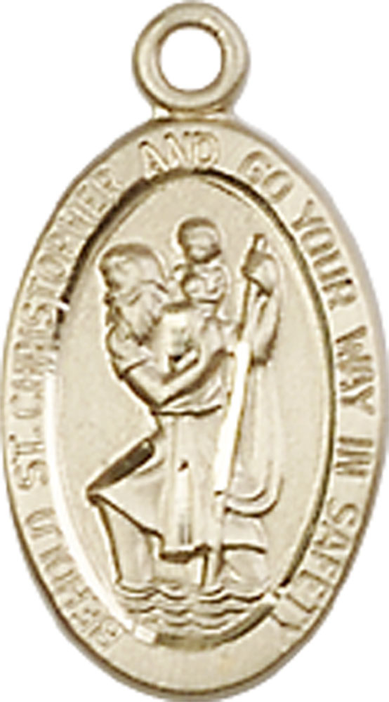 14kt Gold Saint Christopher Medal