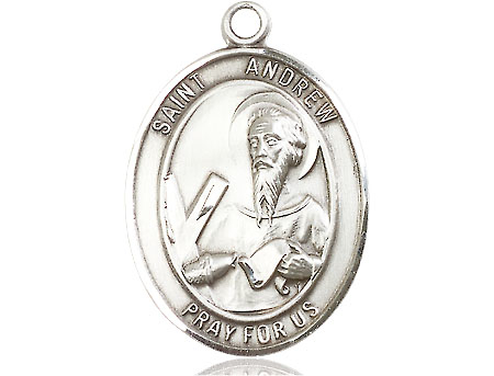 Sterling Silver Saint Andrew the Apostle Medal