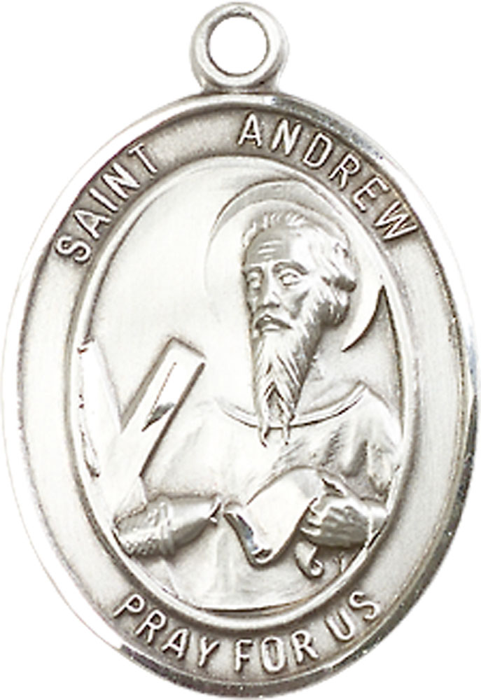 Sterling Silver Saint Andrew the Apostle Medal