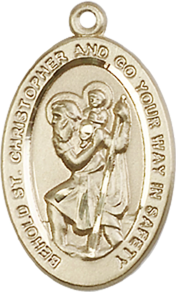 14kt Gold Saint Christopher Medal