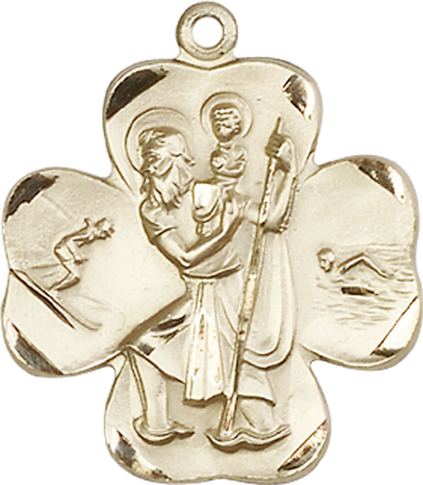 14kt Gold Saint Christopher Medal