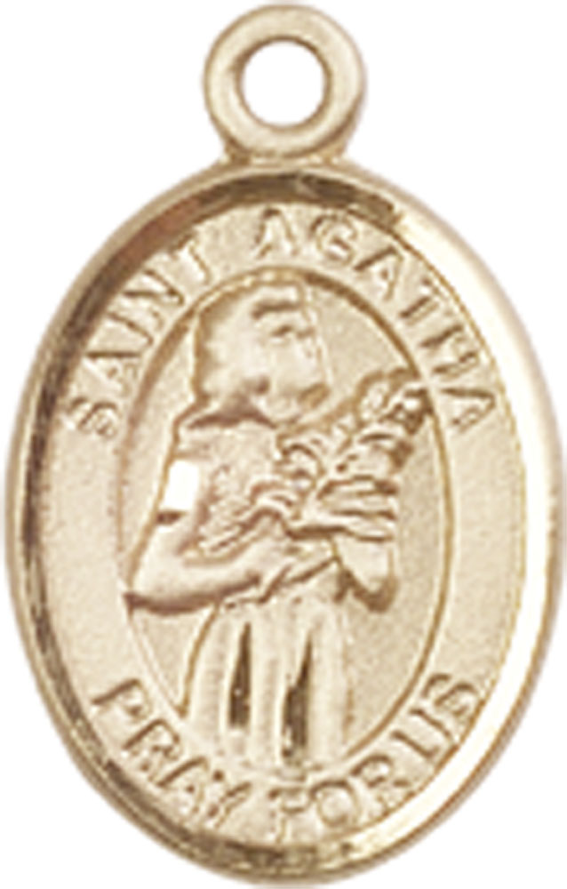 14kt Gold Saint Agatha Medal