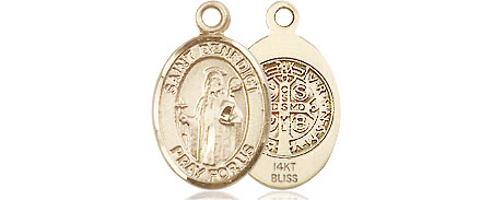 14kt Gold Saint Benedict Medal