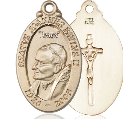 14kt Gold Saint John Paul II Medal