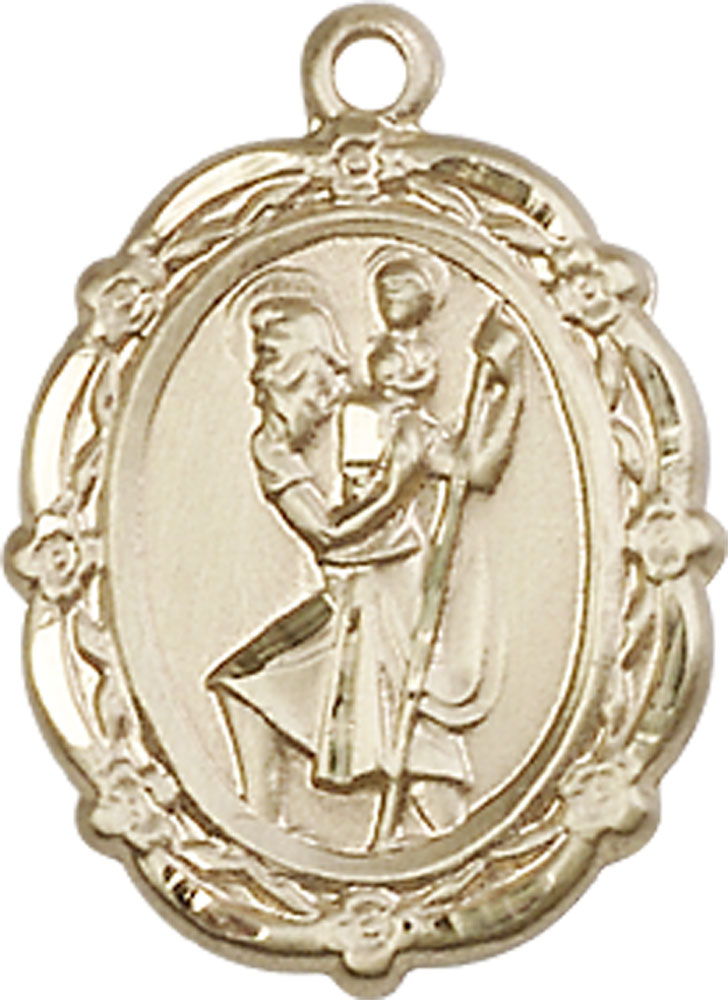 14kt Gold Saint Christopher Medal