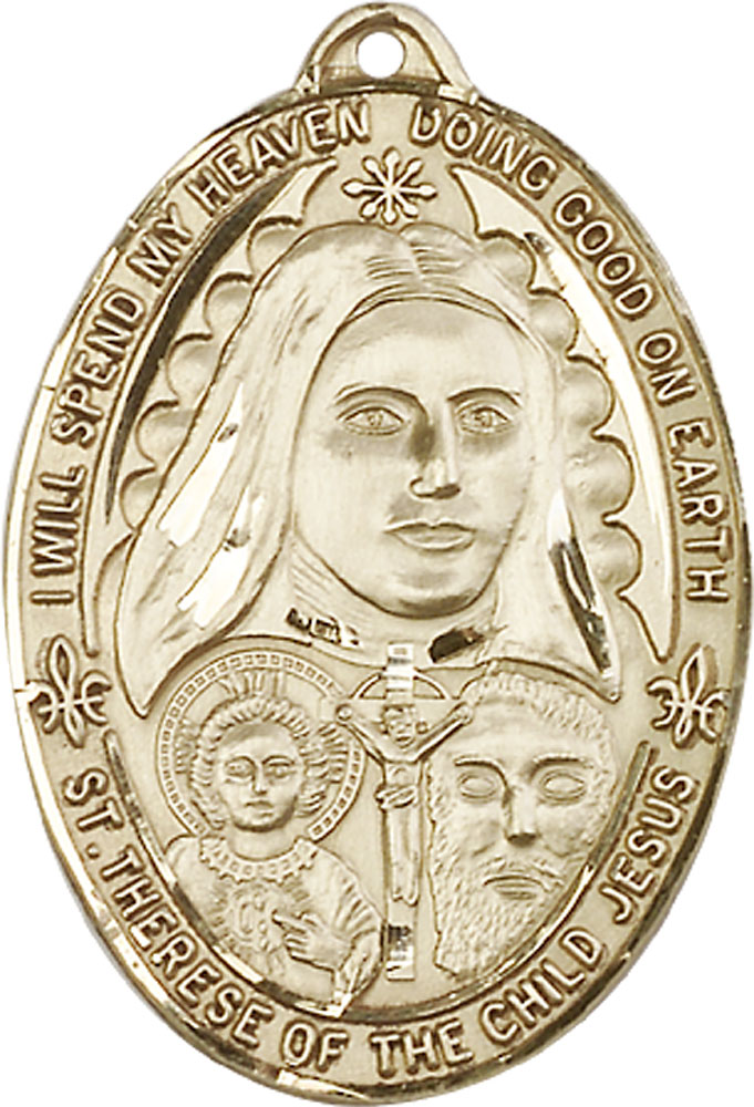 14kt Gold Saint Therese of the Child of Jesus Medal