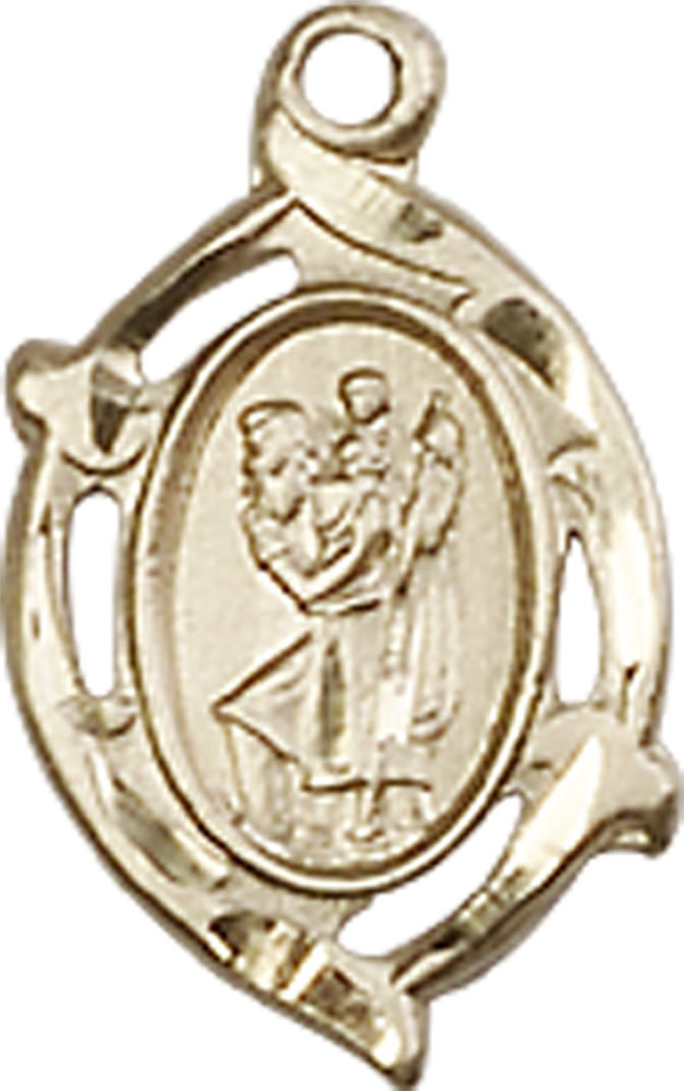 14kt Gold Saint Christopher Medal