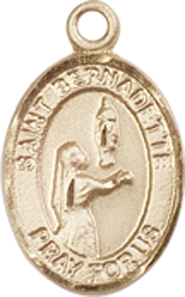 14kt Gold Saint Bernadette Medal