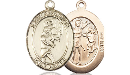 14kt Gold Saint Sebastian Softball Medal